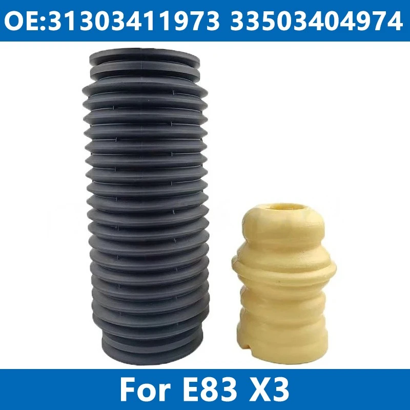 2Pcs Rubber Buffer Front Rear Suspension Shock Absorber Bump Stop 31303411973 33503404974 for BMW E83 X3 2.0 2.5 3.0 2003-2011