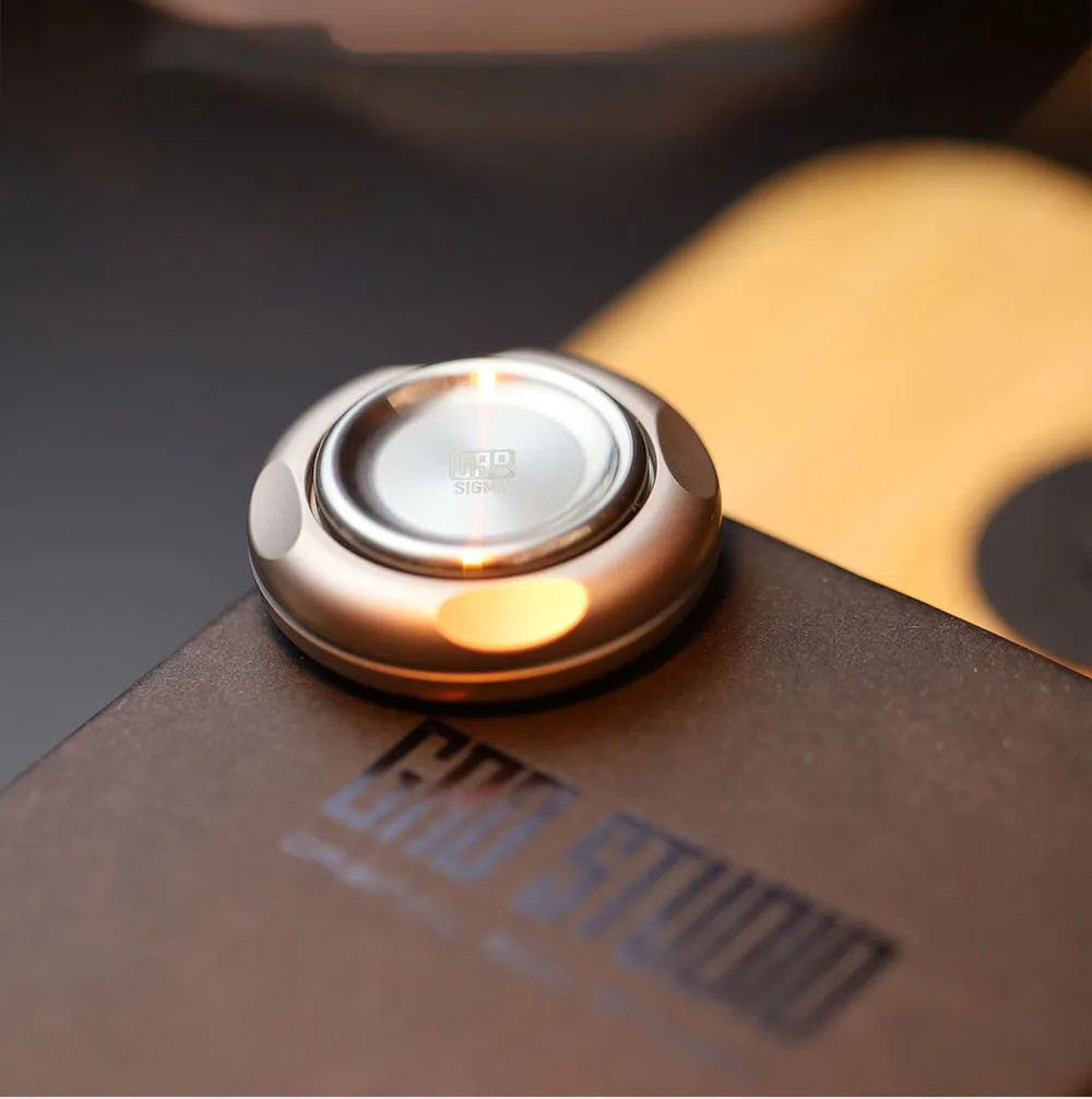 GAO STUDIO EDC Stainless Steel Mechanical Magnetic Haptic Coin Ratchet Multi-Functional Fidget Spinner Decompression Fidget Toy