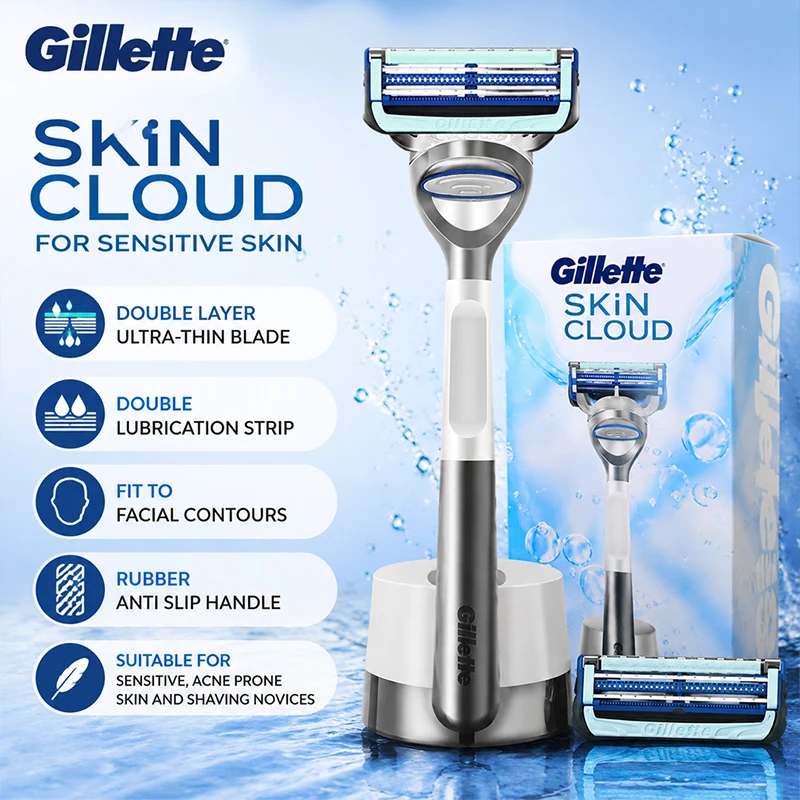 gillette-glayg21-manual-shaver-double-layer-lubrication-strip-fitting-facial-shaving-knife-men's-sideburns-facial-shaving-knife