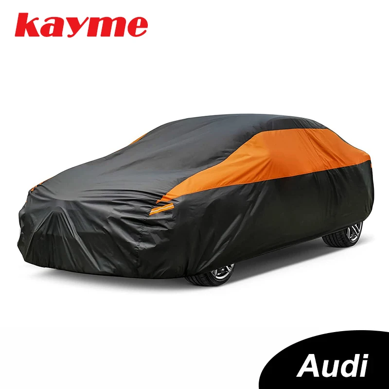 Kayme Waterproof Car Covers for All Weather Outdoor Sun UV Rain Dust Snow Protection For Audi A3 A4 A5 A6 B6 B7 B8 C5 C6 Q3 Q5