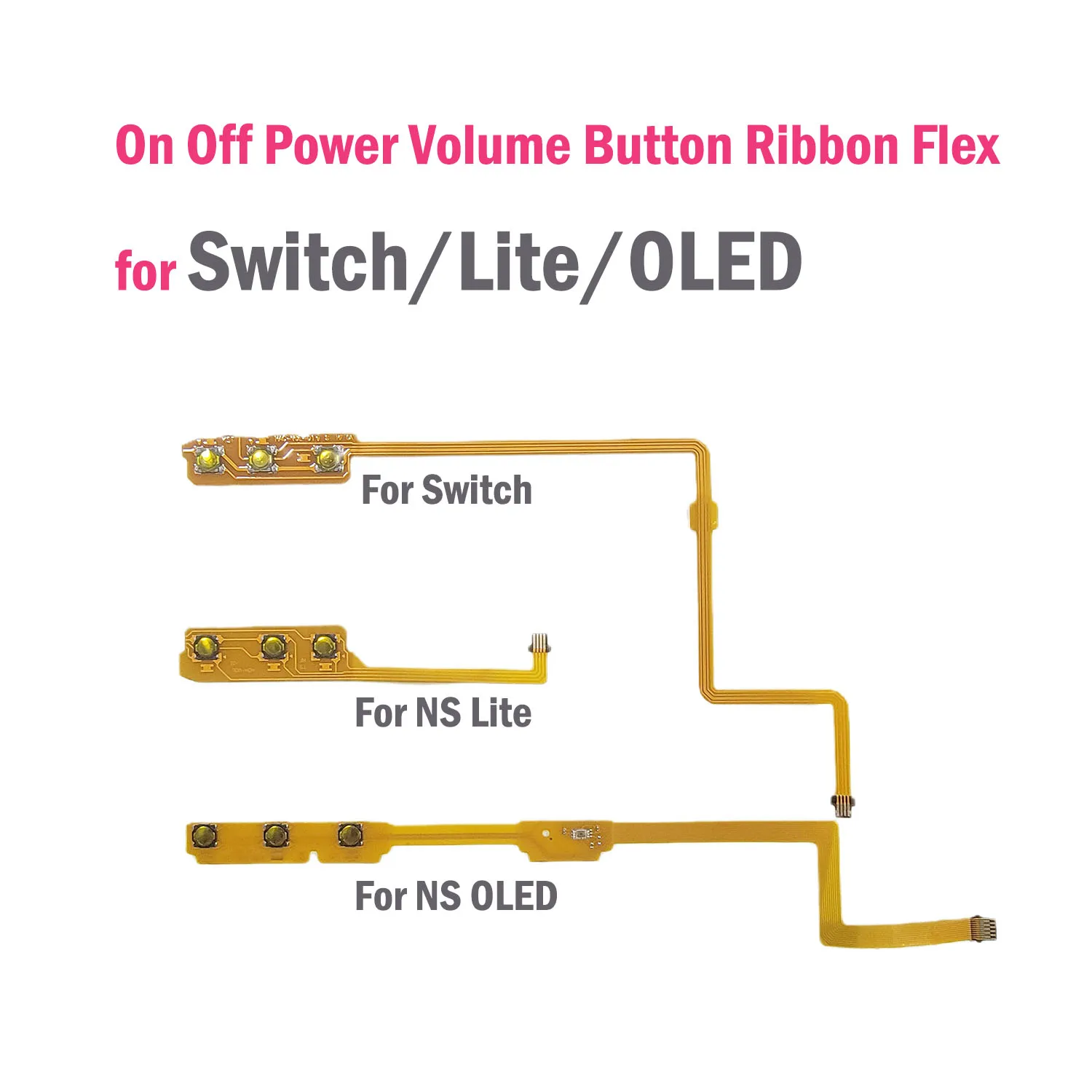 

2/5/10pcs ON OFF Volume Button Control Mute Power Key Ribbon Flex Cable for Nintendo Switch /NS Lite/NS OLED Repair Part