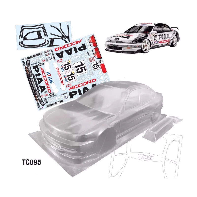 TC095 1/10 Hond Accord Rc Drift Car Transparent Body Shell 190mm With Color Sticker for Rc Car Toys