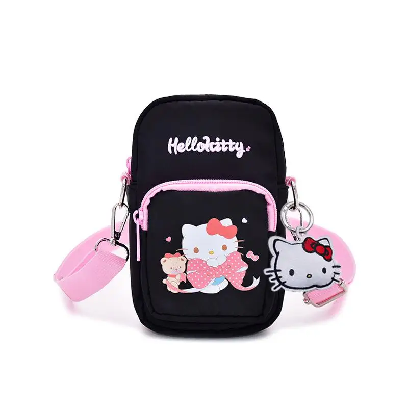Mini bolso de hombro de dibujos animados de Hello Kitty para niña, moda de princesa Sanrio, envoltura versátil My Melody Kawaii, impermeable, portátil, nuevo