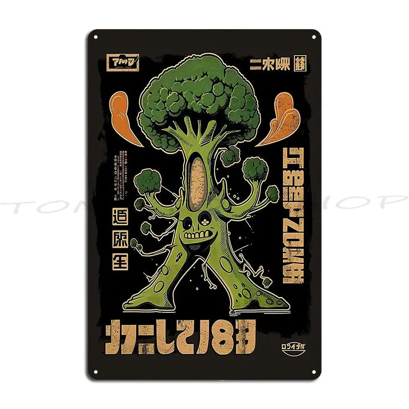 Angry Broccoli Metal Plaque Poster Classic Club Bar Painting Designs Tin Sign Poster