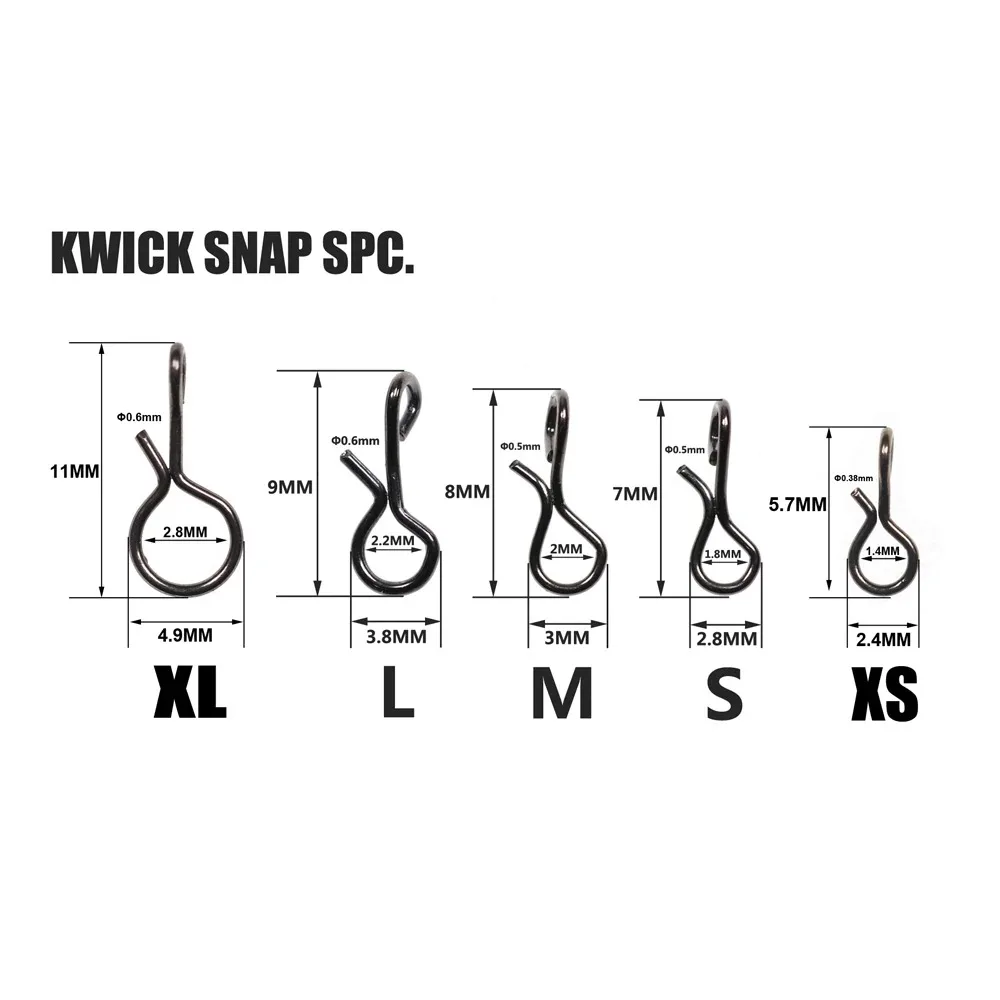 50 Stück/200 Stück Hochkarbon-Stahl Fliegenfischen Schnellwechsel-Clips Sabiki Rig Jig Köder Spinner Verbinder Angelzubehör – Detail 3