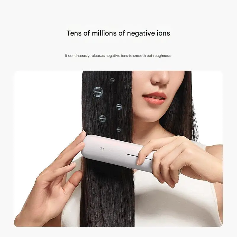Wireless straight hair comb household negative ion hair care comb anti-ironing curler