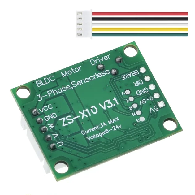BLDC 3-Phase تيار مستمر فرش مغو Hallless نموذج مشغل 50 واط محرك طاقة صغير سرعة لوحة تحكم تيار مستمر 5 فولت-24 فولت