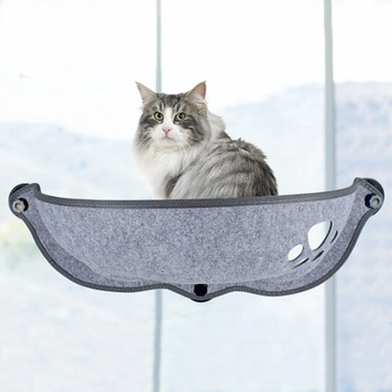 

Pet Hammock Comfortable Sunny Window Seat Mount Bearing 20kg Cat Window Shelf Bed Lounger Hammocks with Suction Cup Cat Supplies