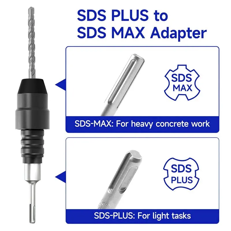 

1 шт. адаптер SDS Plus на SDS Max для преобразователя ударной дрели 210 мм, аксессуары для инструментов, адаптер для ударной дрели