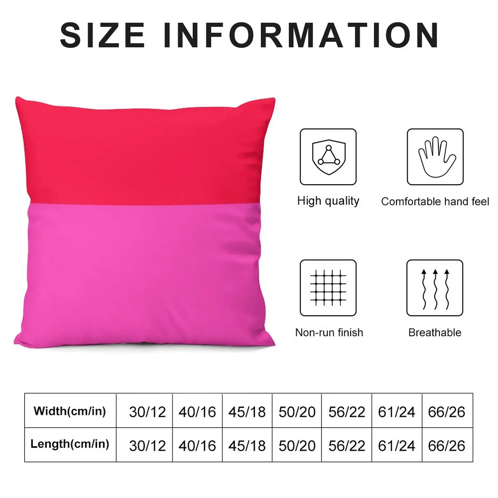 Bold Vivid Neon Red and Pink Colorblock Throw Pillow Ornamental Pillow pillowcases for sofa cushions pillow