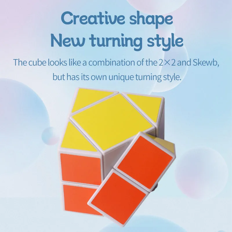 Zepuzzles Domino Skewb Zauberwürfel Professioneller Skewb Geschwindigkeitswürfel Aufkleber Würfel Puzzle Spielzeug Geschenk Magico Cubo Puzzle