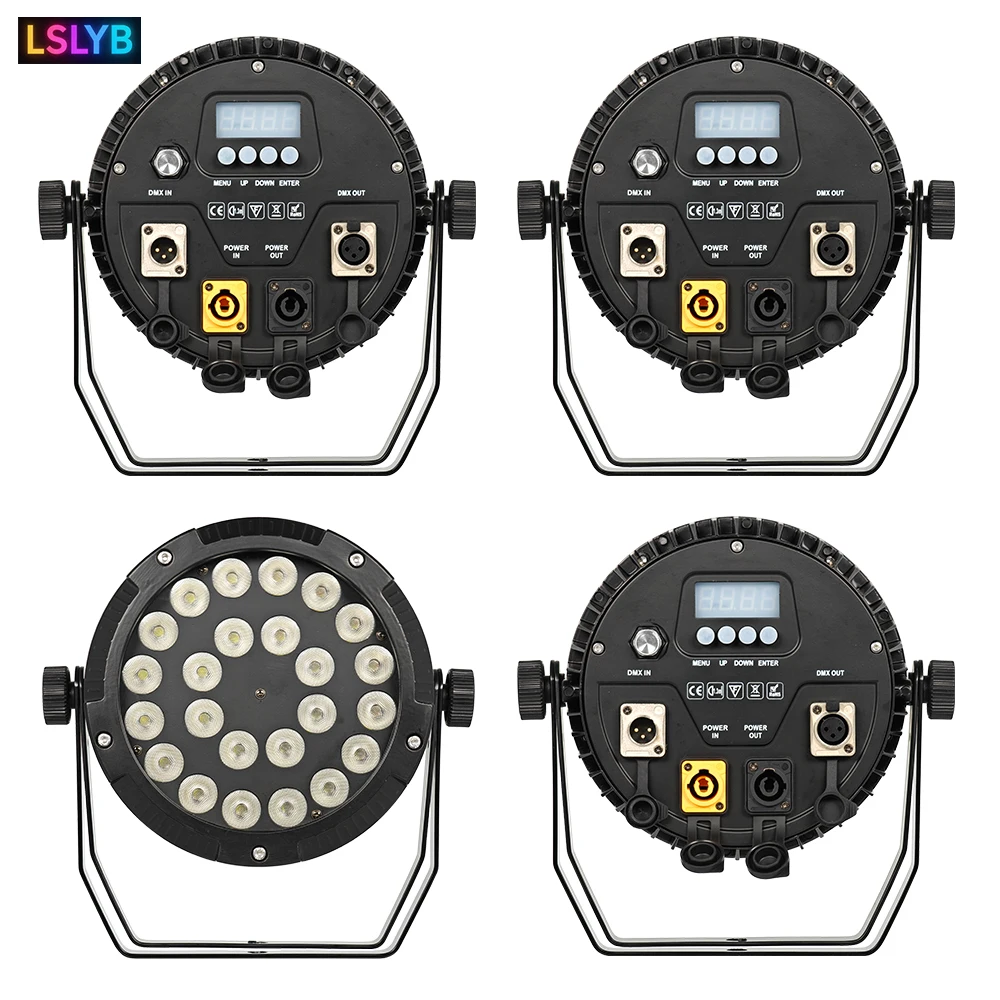

4 Pcs 24x18w IP65 Waterproof Led Par Light Mute Par Lamp RGBWA UV 6in1 DMX Outdoor Stage Light Lighting