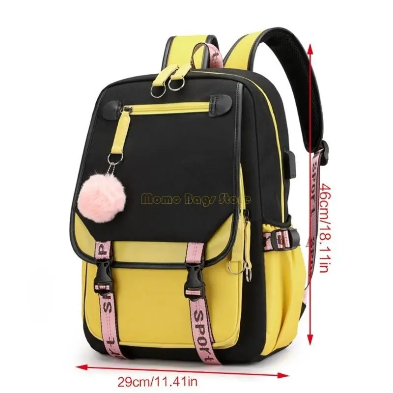 X90D School Rucksack Laptop Rucksack USB Port Bookbag Travent School Tasche für Schüler