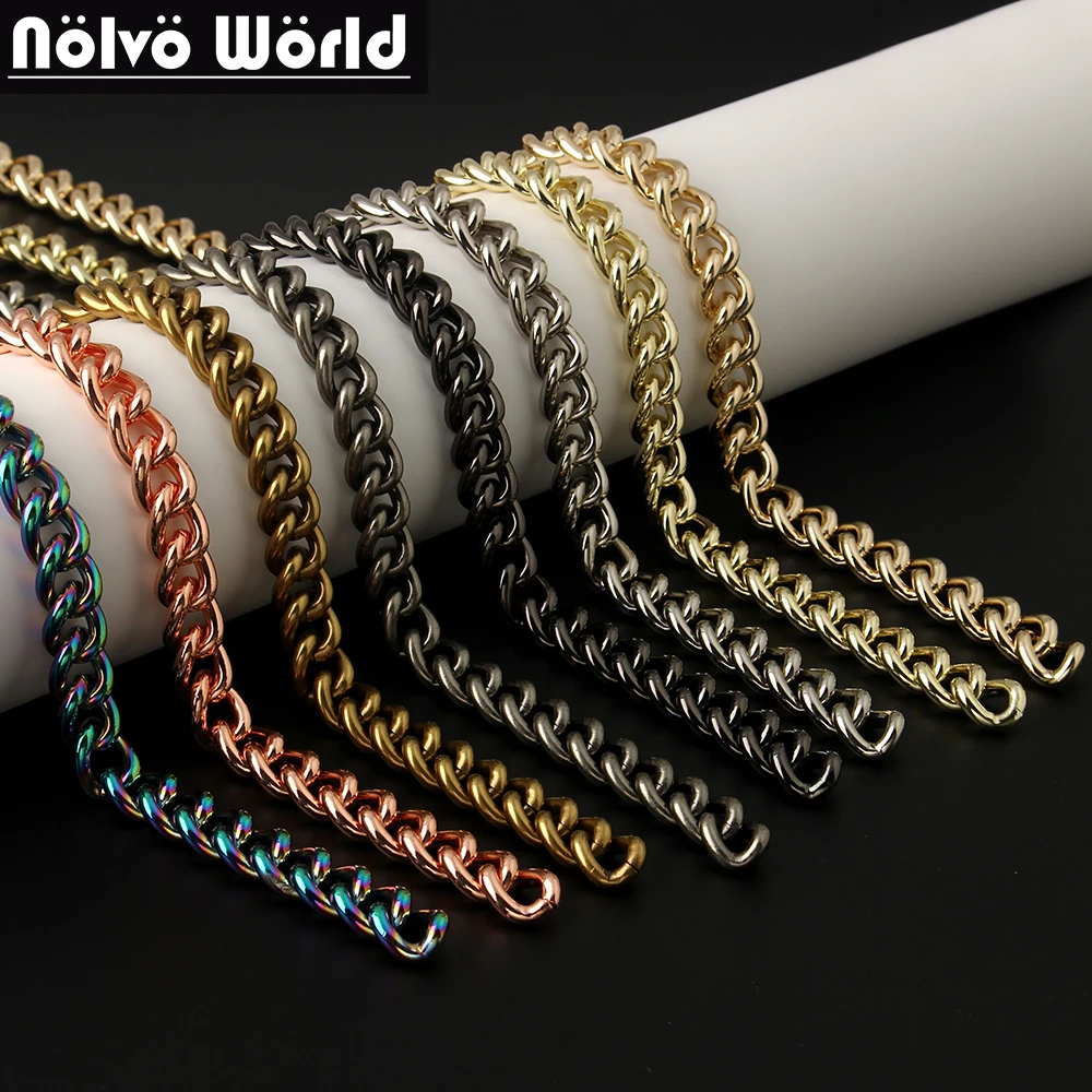 2/5meters 11mm 13mm 17mm 22mm Aluminium Metal Bag Chain For Purse Handbag Adjusted Strap Shoulder Replacement Handle Accessories