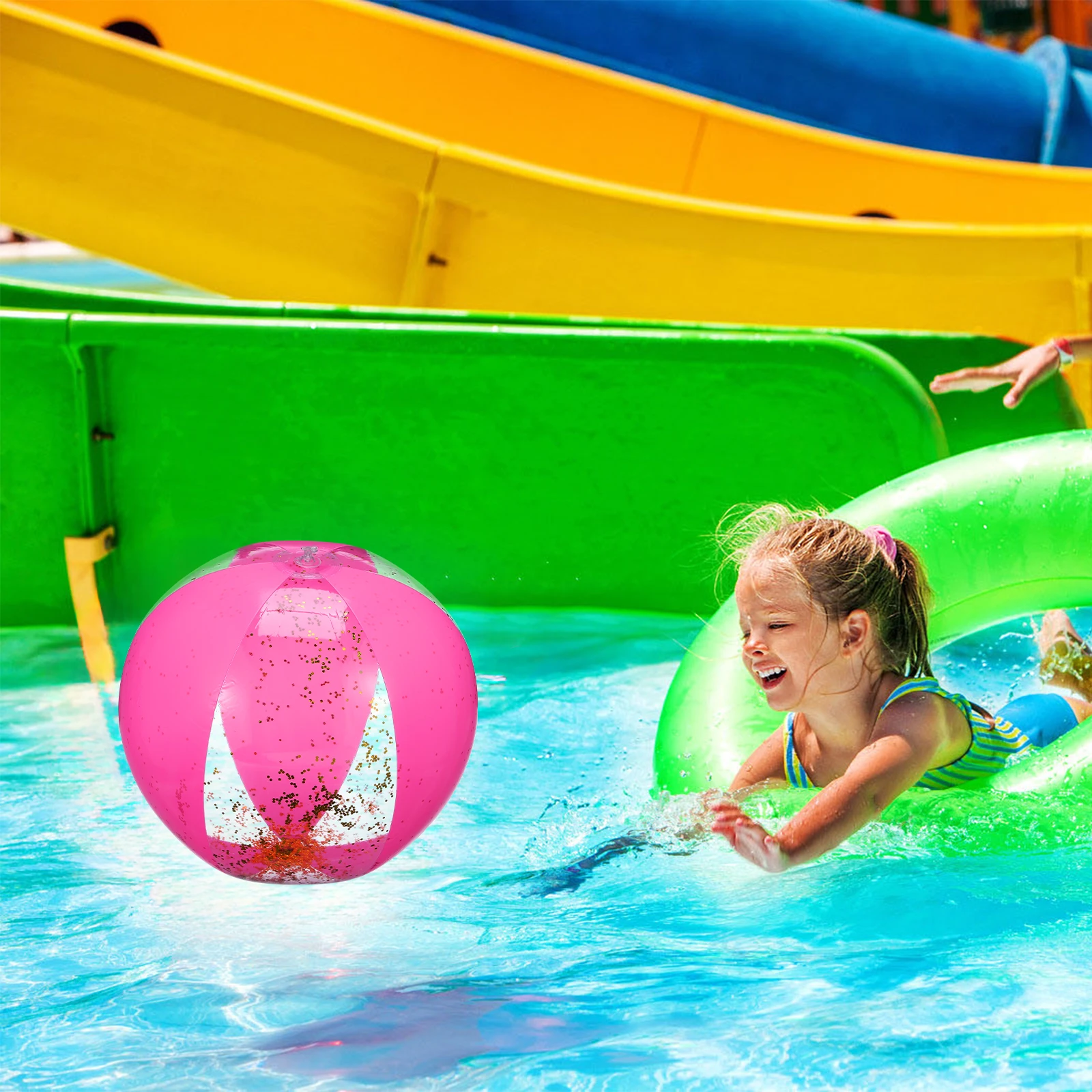 

4 Pcs Inflatable Sequin Ornaments Games Kids Party Favors Birthday Decorations Pvc Glitter