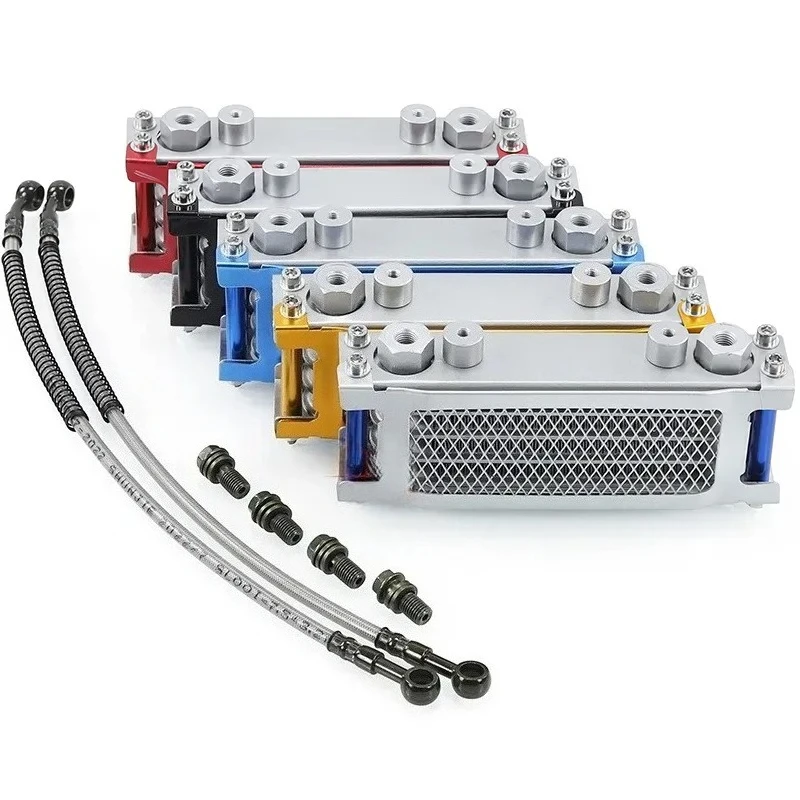 for Off-road Motorcycle  Bike Oil Cooler Curved Beam Machine 50-140cc Aluminum Radiator