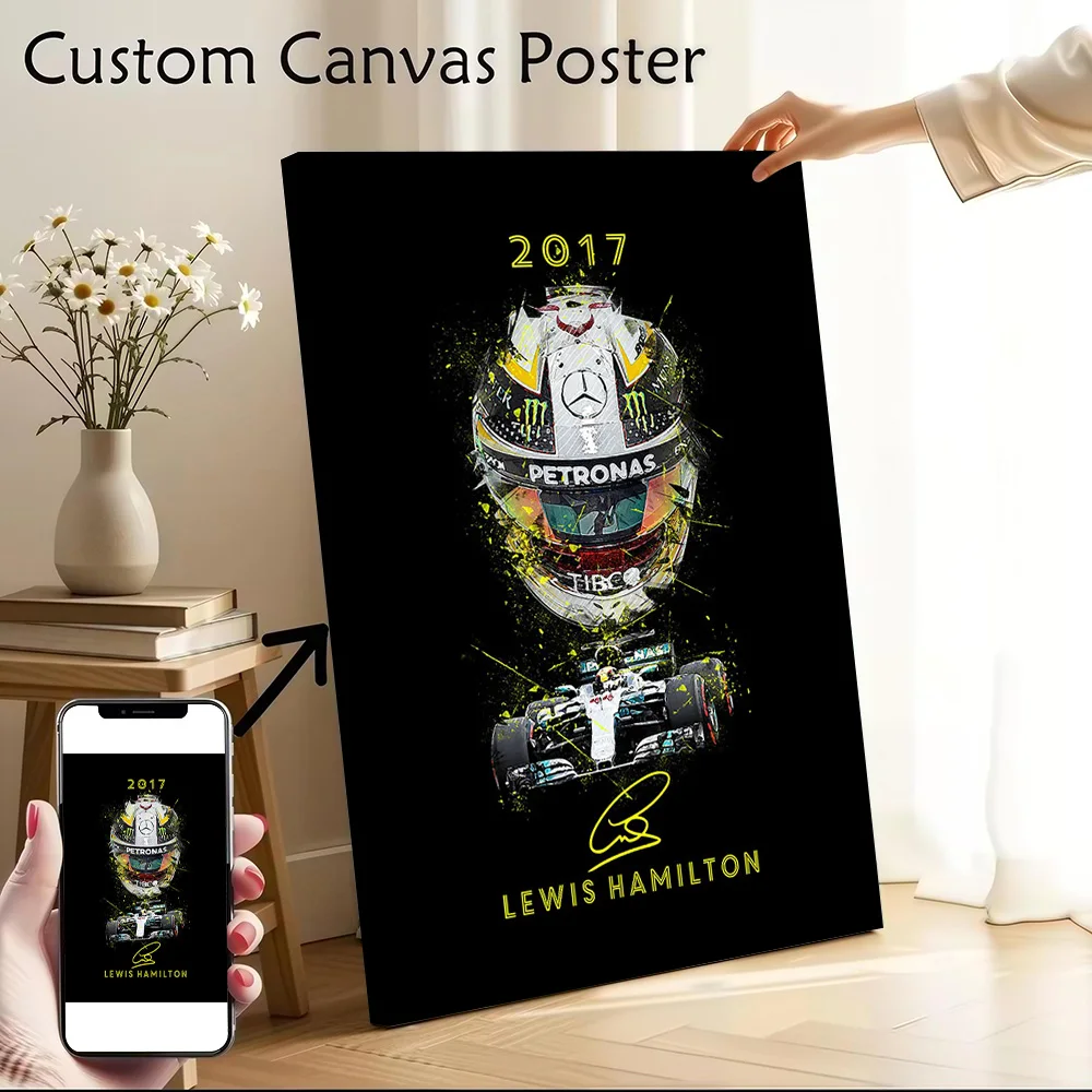 Lewis Hamilton Printed Canvas Poster Personalized High Quality Wall Art Paintings for Modern Home Decoration Ornaments Bedroom