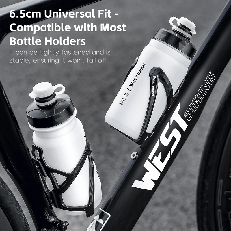 WEST BIKING Cycling Water Bottle Portable 720ml Leak-proof Squeeze Outdoor Sports Fitness Running Bike Water Bottle With Holder