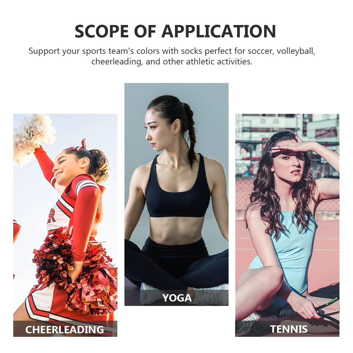 جوارب ضغط للياقة البدنية، جوارب طويلة للركبة، جوارب رياضية مرنة متينة للنساء، كرة قدم رياضية، كرة طائرة #5