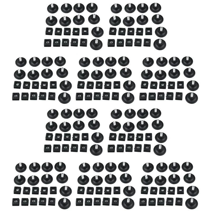 abwz-100-sets-45mm-base-dia-adjustable-leveling-foot-25mmx25mm-square-tube-insert-kit