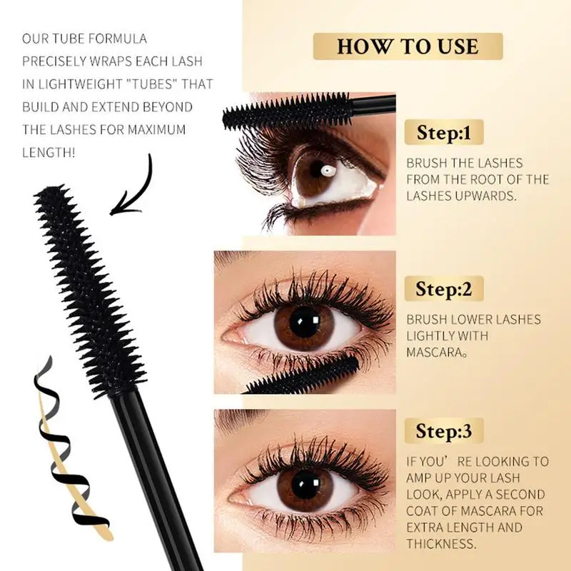 Mascara Make Up No sbavature Mascara liquido impermeabile per ciglia soffici prodotti per il trucco a lunga tenuta per la casa incontri viaggiare