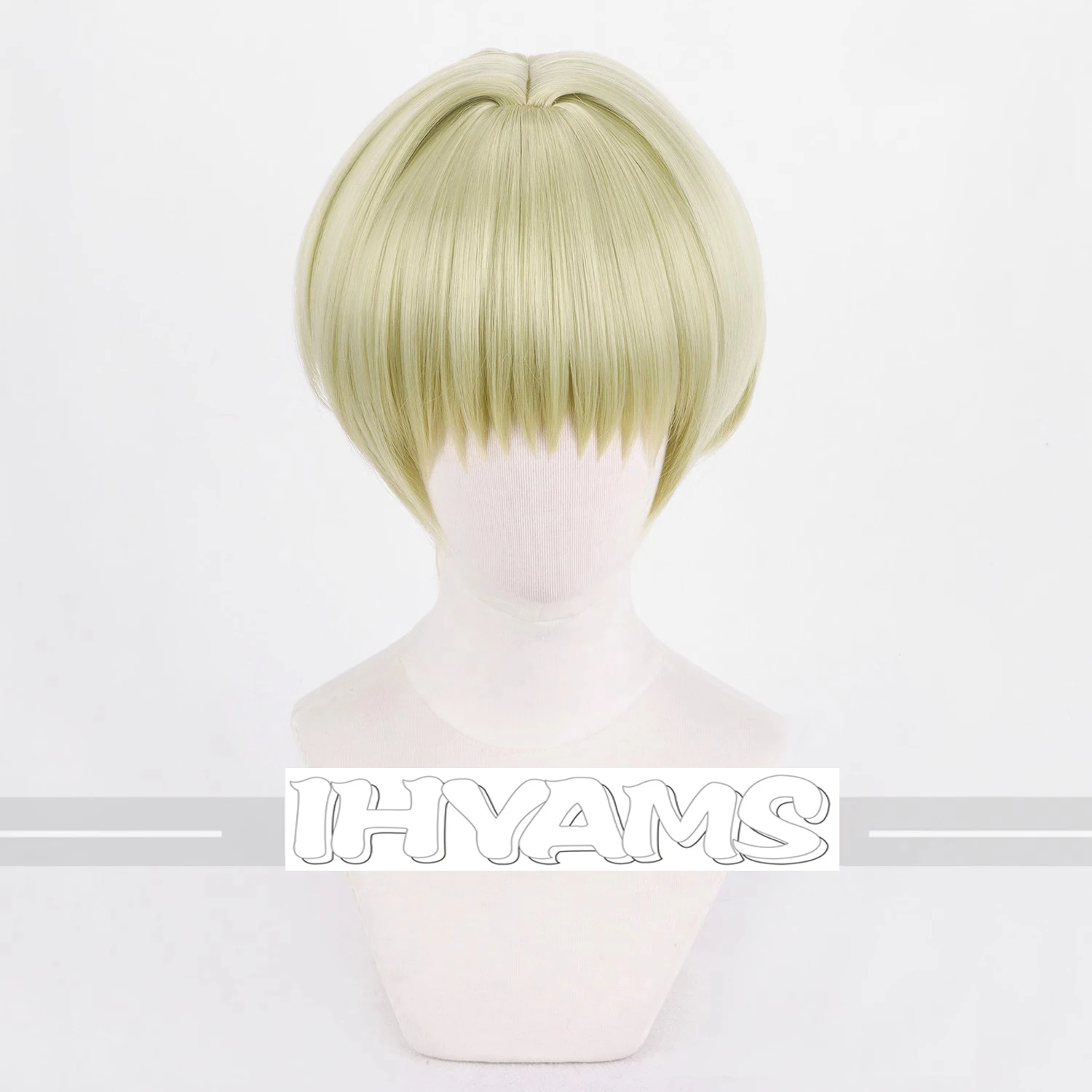 Peluca de Cosplay Shalnark, pelucas cortas verdes, pelo sintético resistente al calor, peluca de disfraces de Anime para mujeres y hombres + gorro de peluca