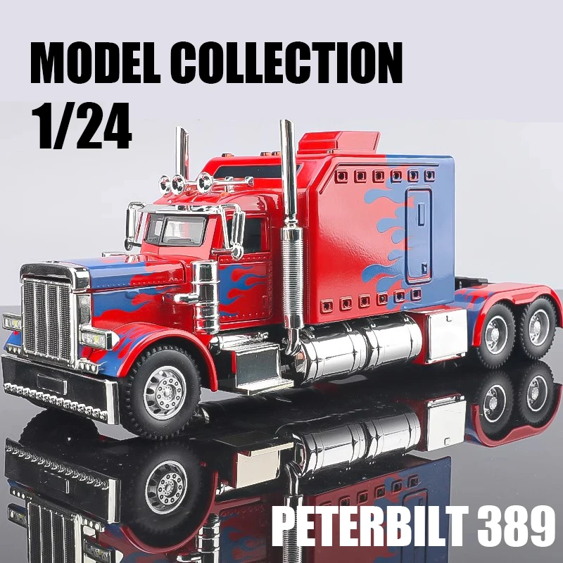 

1:24 Peterbilt 389 Tractors Truck Alloy Model Car Toy Diecasts Metal Casting Car Kid Gift Exquisite Decoration Collect Hobby