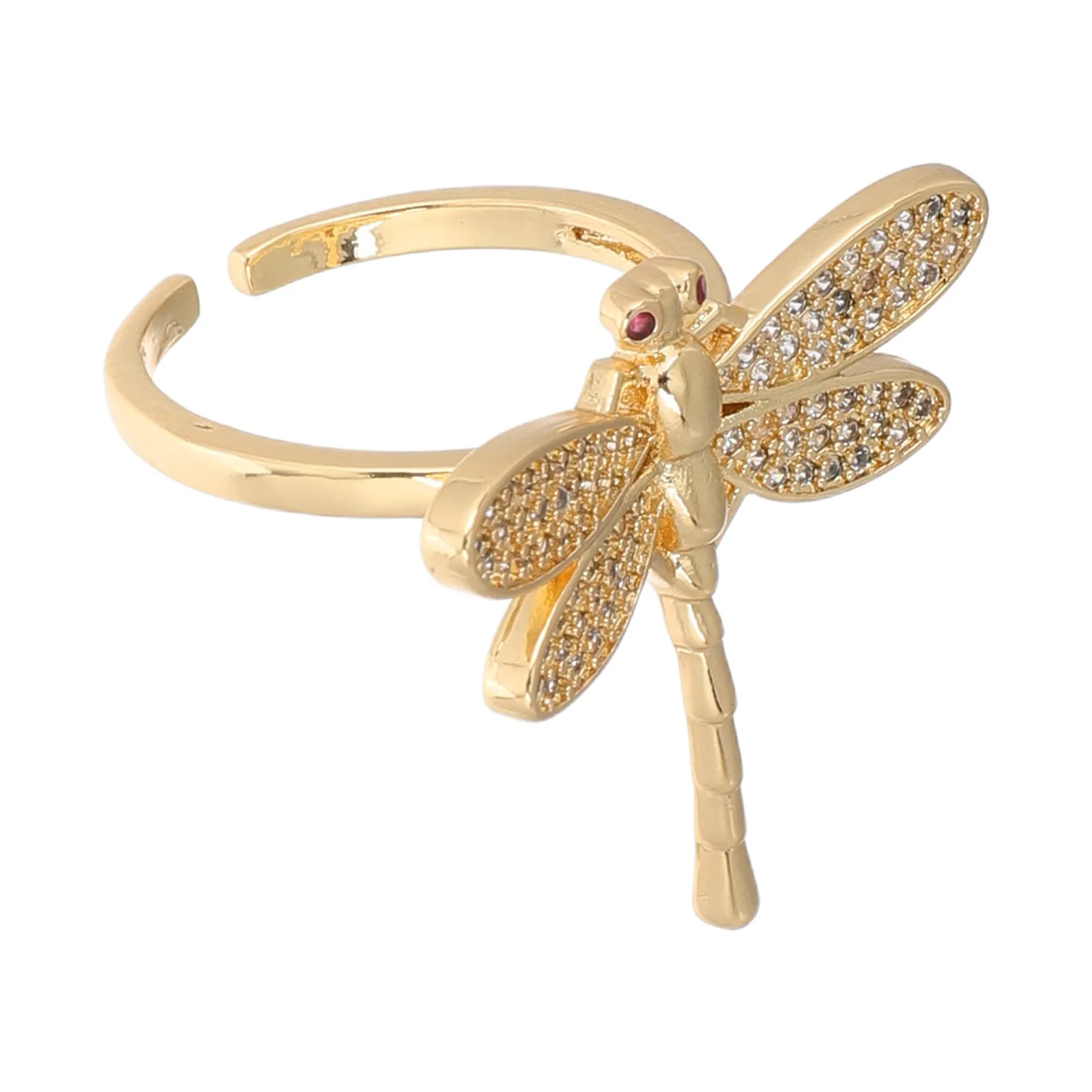

Dragonfly Rings Wrap Design Dragonfly Ring Stackable Rings For Women Gold Women Plated Copper Gold Elegant B