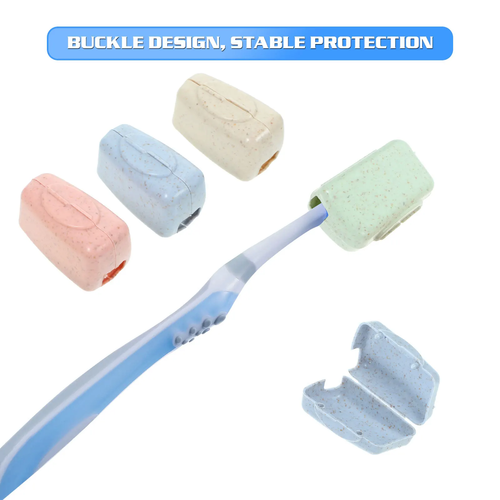 40個の歯ブラシキャップヘッドカバー、旅行用防塵ポータブル小型ブラシプロテクター、キャンプやハイキングに最適