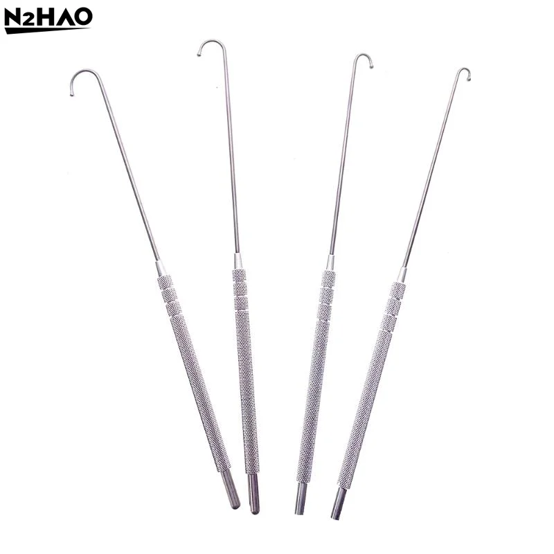 Silver Pet Spay Snook Hook Animal Ovaries Removal Hook Vet Ovariectomy Dogs Cats Surgical Instrument Ball Type 6mm 8mm 10mm 12mm