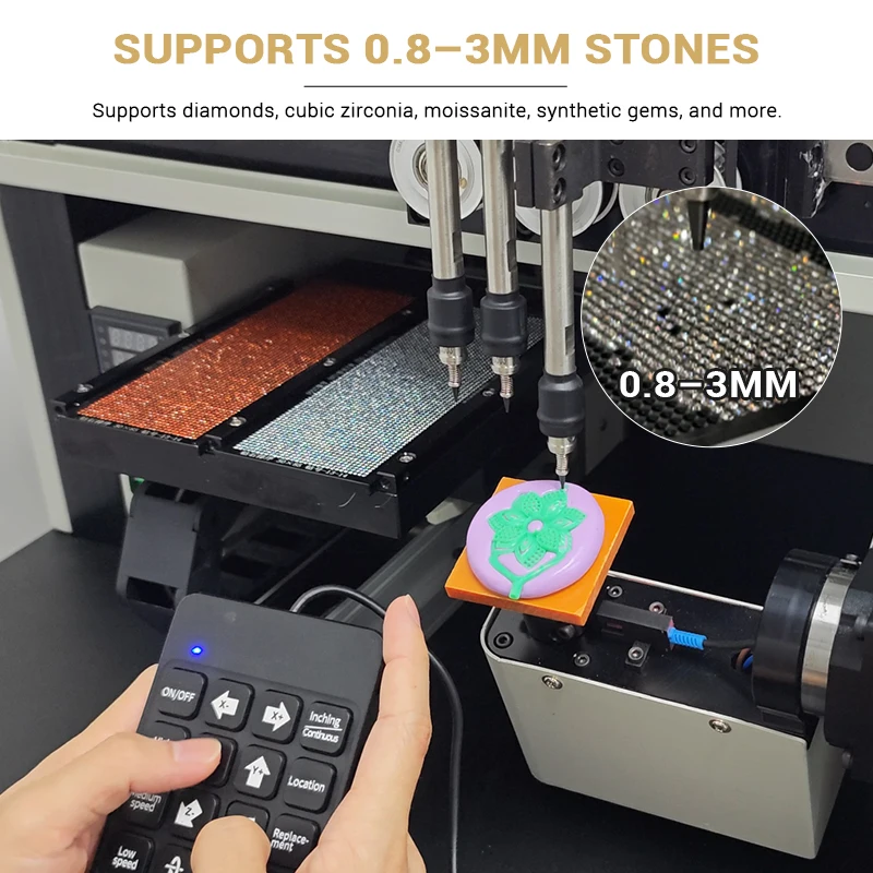 Yubang YB-MN-5DZ3Z Jewelry Benchtop Wax Stone Setting Machine 0.8-3 mm Diamond & Gemstone Setting for Wax Molds