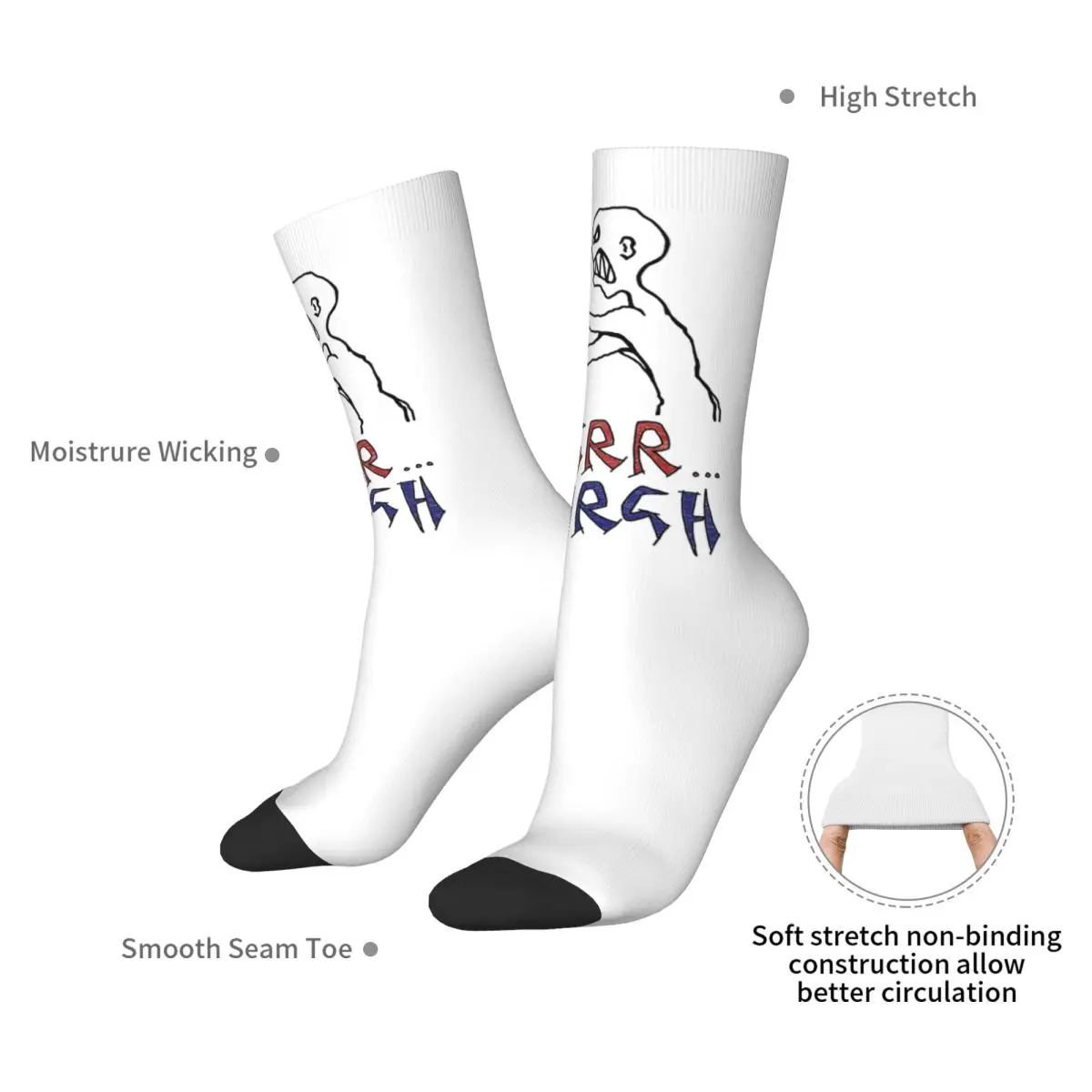 Grr...argh 컬러 양말 하라주쿠 고품질 스타킹 올 시즌 롱 양말 남성용 여성용 크리스마스 선물용 액세서리