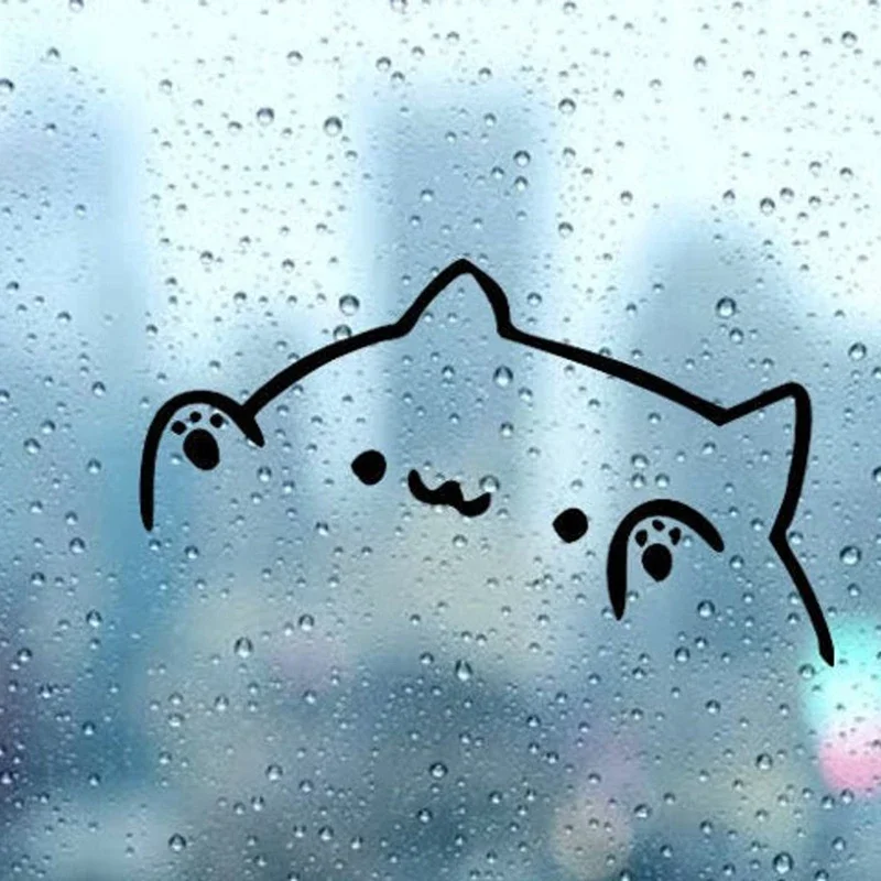 Cute Bongo Cat Vinyl Car Body Sticker Waterproof Auto Styling Decal Cover Scratches For Car Bumper Vehicle Decor Accessories