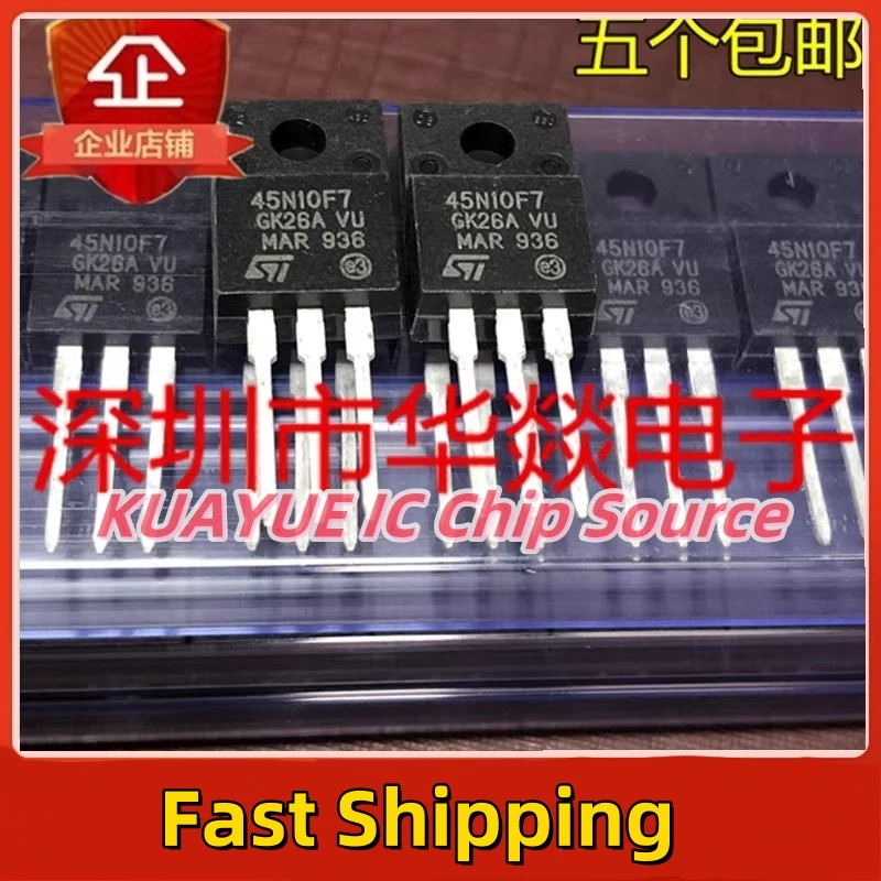 10PCS-30PCS  45N10F7  STF45N10F7  TO-220F 100V 30A  Fast Shipping Quality Guarantee