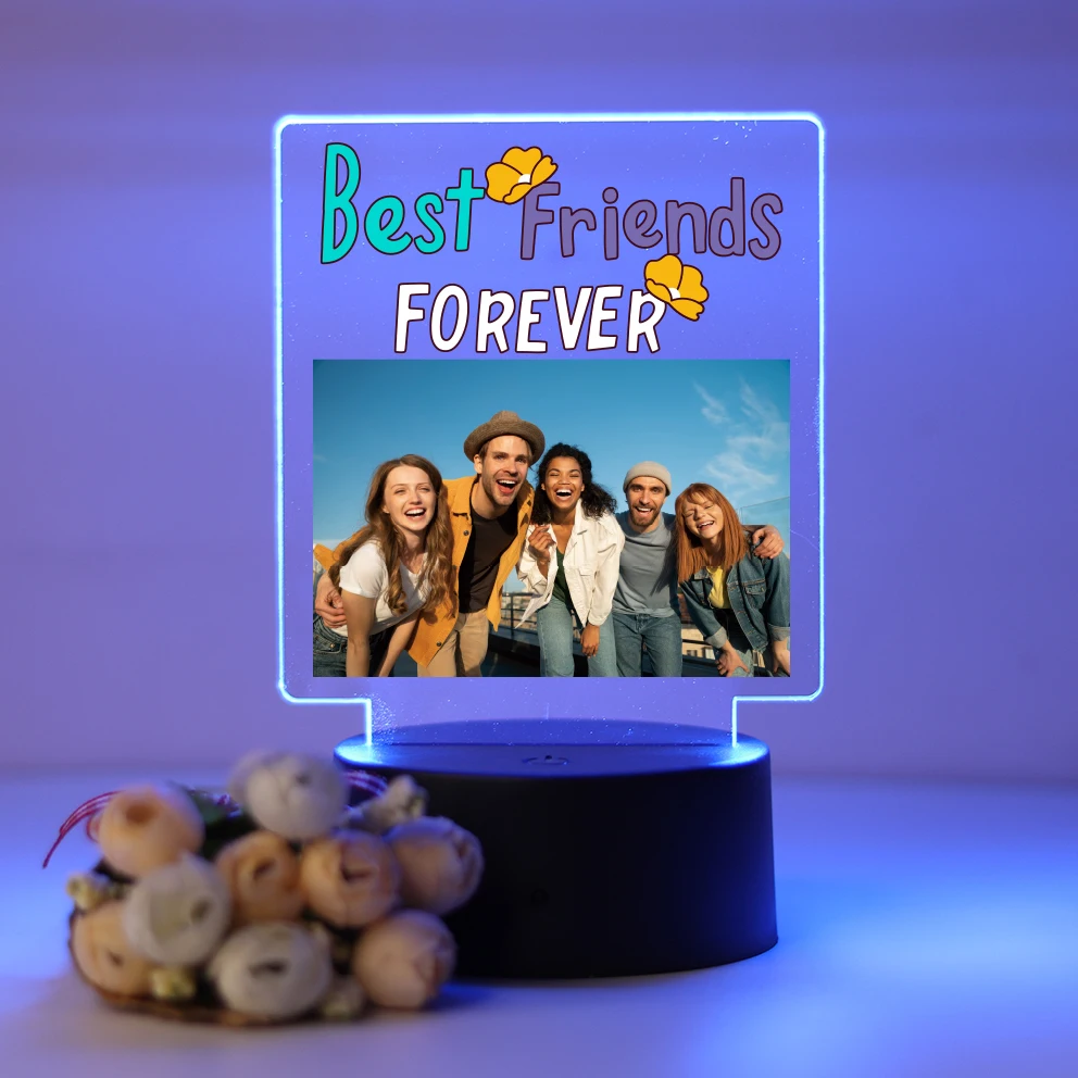 Personalized Custom Friends Fashion  3D Led For Bedroom Decor Light Christmas Gifts 3D Led Night Lamp