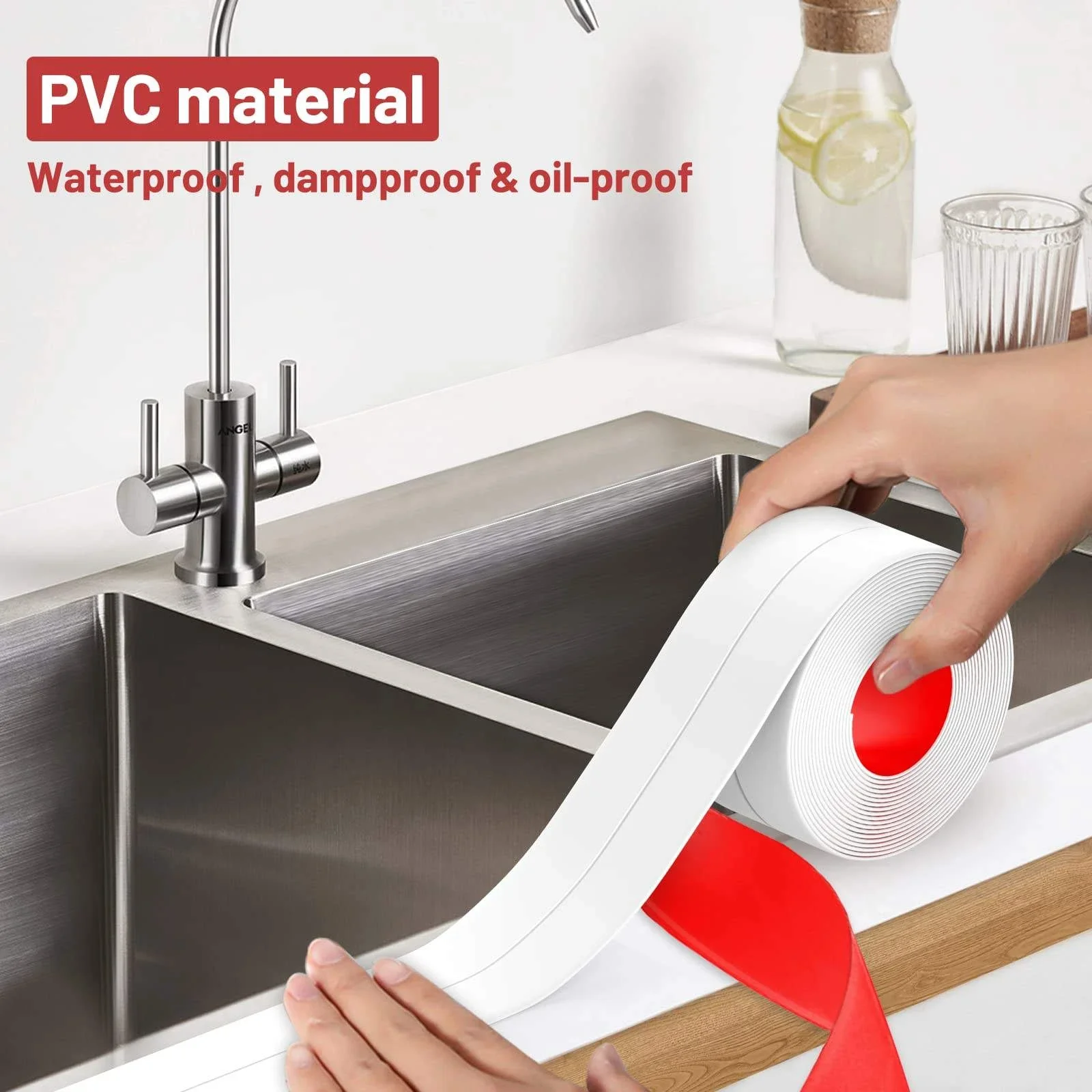 Waterproof Tape Silicone Rubber Self Adhesive Bathroom Toilet Tape Wall Sticker Sink Edge Tape Wire Hose Strong Repairing Tape view 3