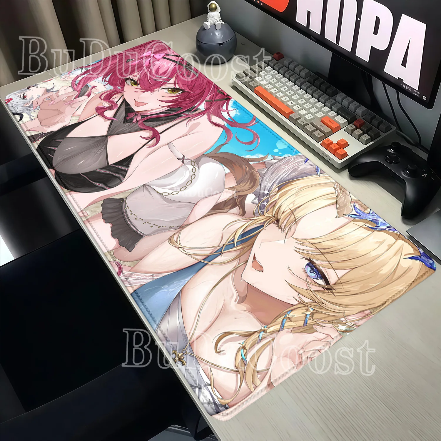 HD Printing Cartethyia Fleurdelys PC Gaming Wuthering Waves WuWa Mousepad Office Accessories Mouse Pad Larger Keyboard Desk Mat