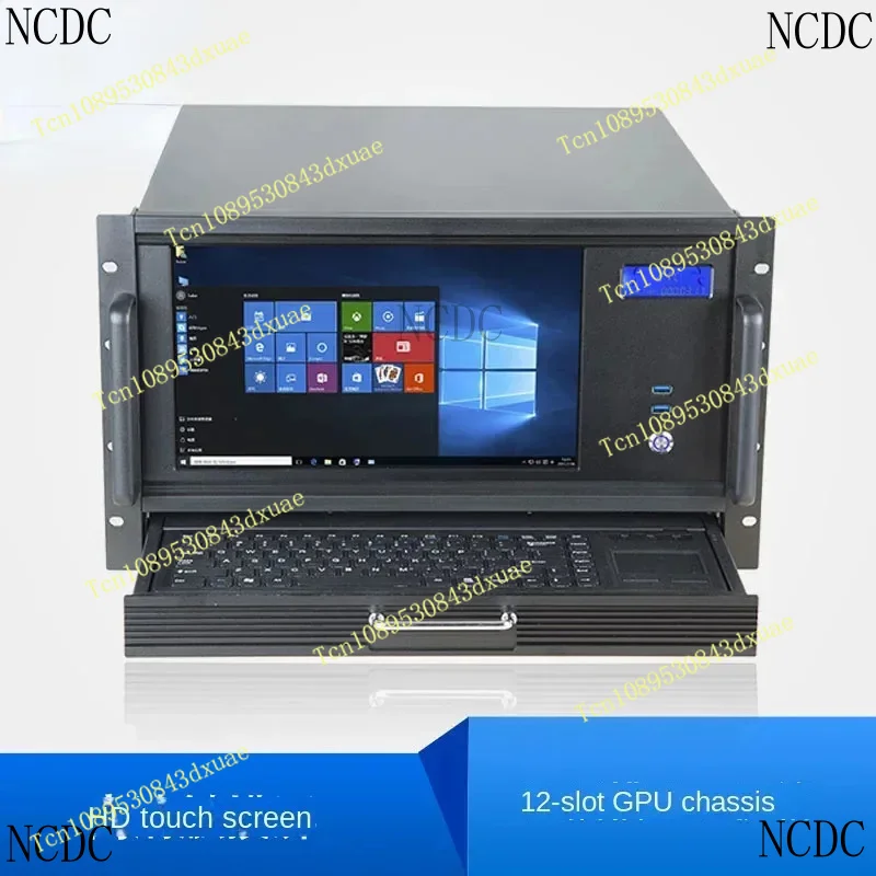 6U , 12PCI Slot Integrated Chassis With Screen, 13.3 LCD Keyboard Server, EATX Motherboard