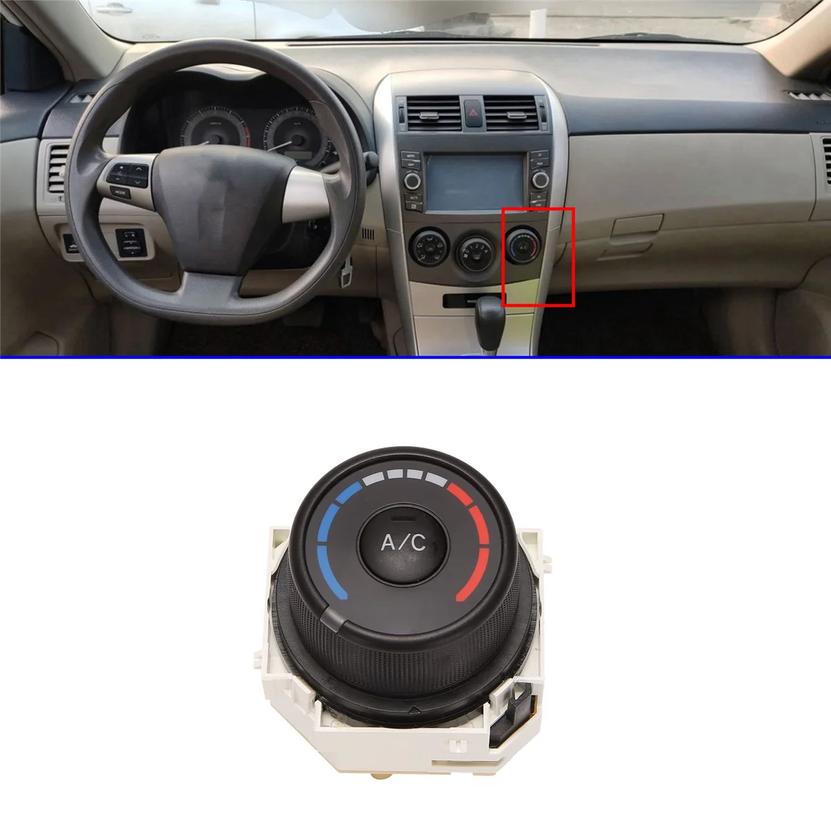 Car Air Conditioning A/C Cooling Heating Control Knob for Toyota Corolla 2007-2013 Control Panel Heater Awitch AC Switch