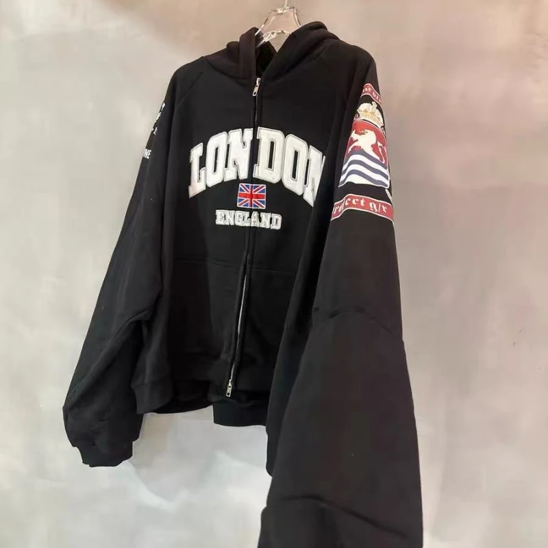 

ПРОЕКТИВНЫЕ куртки, высококачественный кардиган с вышитым значком и капюшоном, повседневная куртка для мужчин и женщин