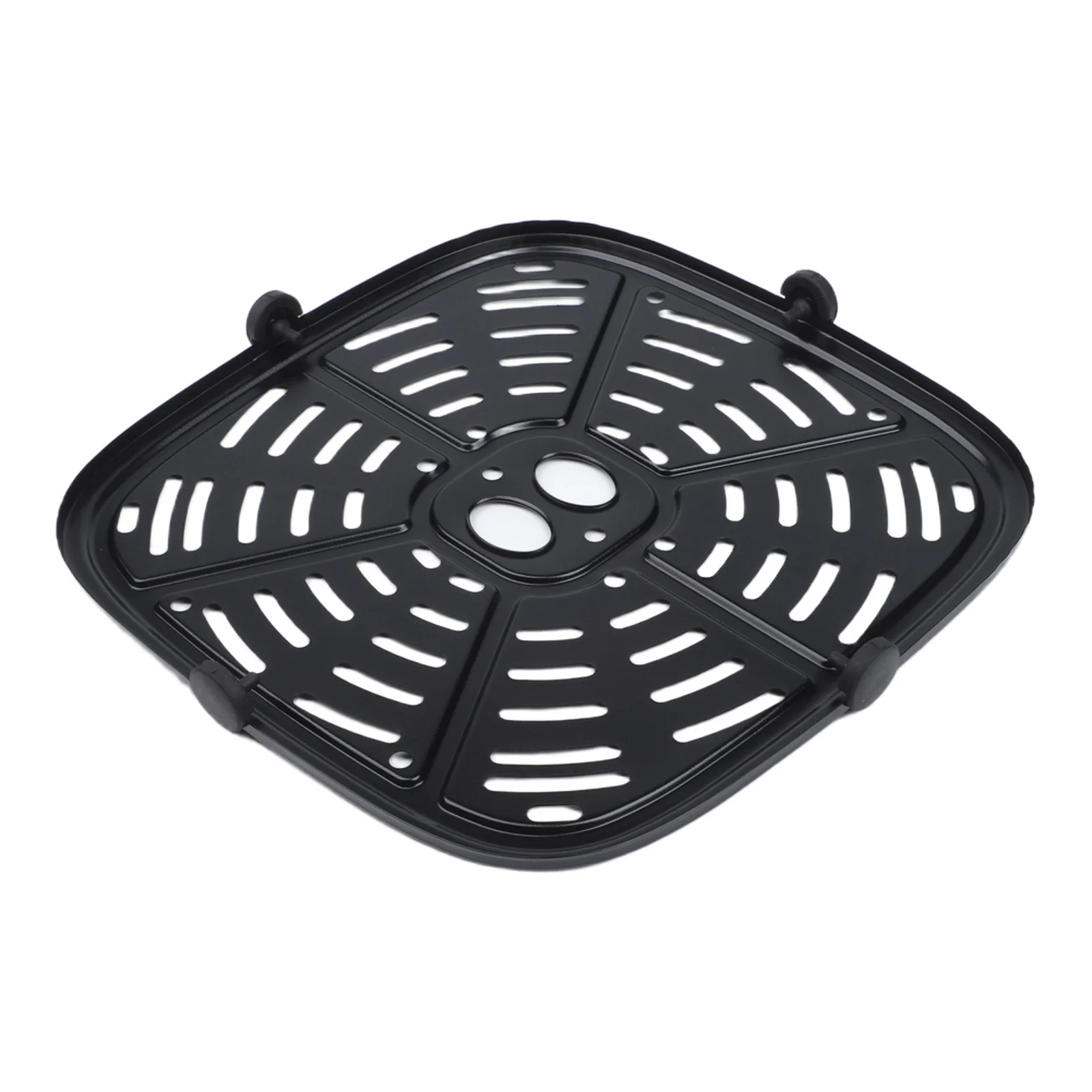 1Pc Black Carbon Steel Non Grill Plate For Holstein Housewares Air Fryer Kitchen Cooking Pan With Handle And Bumpers