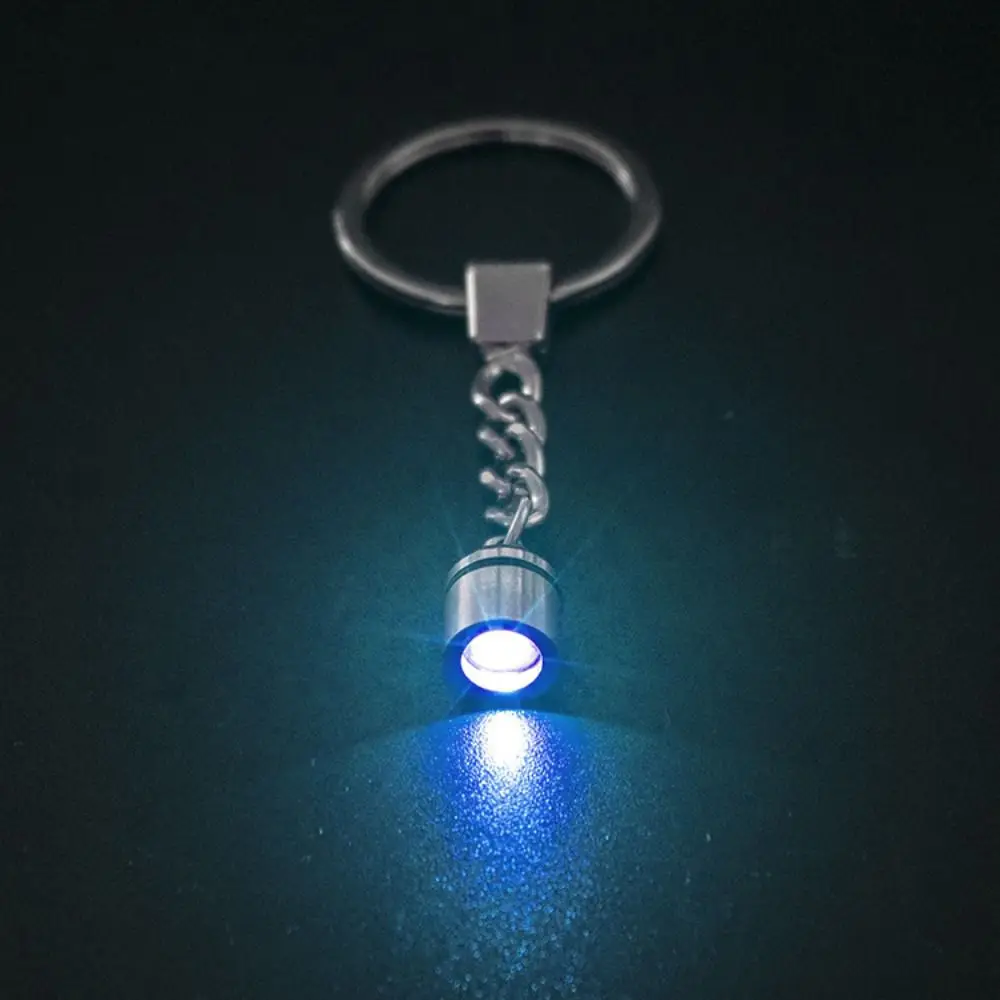 10 Pcs Zinc Alloy Small LED Lights Keychain Flashlight High Brightness Key Chain Light Decorative Glow Keys Accessory Outdoor