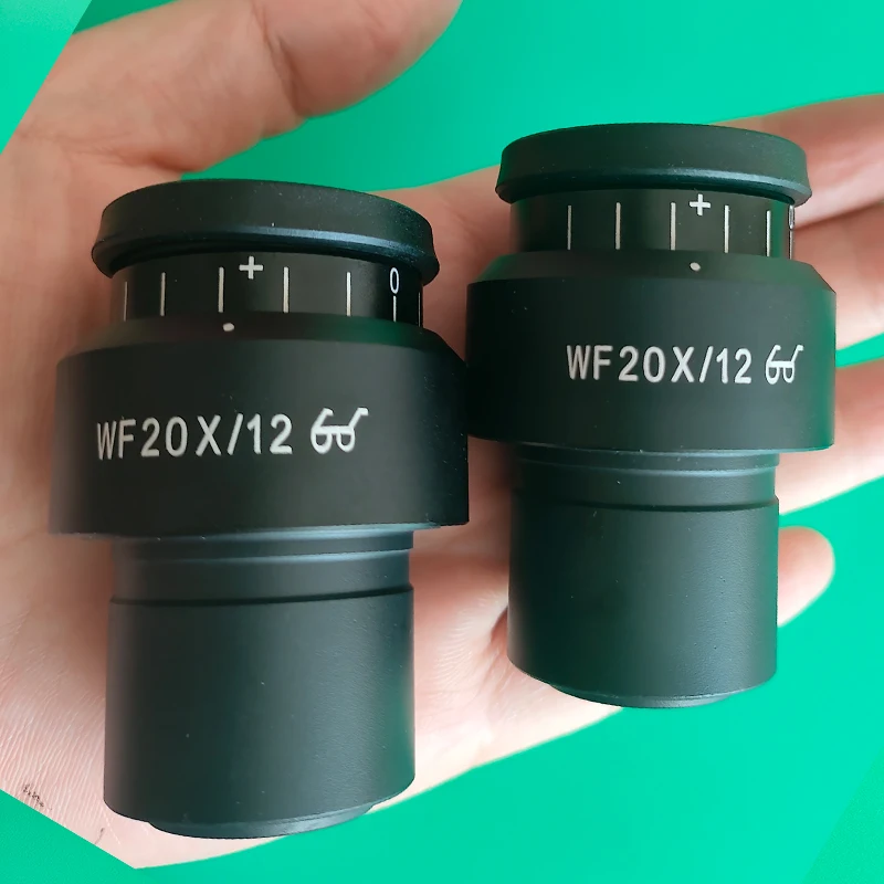 1PCS 2PCS Adjustable WF20X WF20X/12MM Wide Field Eyepiece For Binocular Trinocular Stereo Microscope 30MM Installation Interface