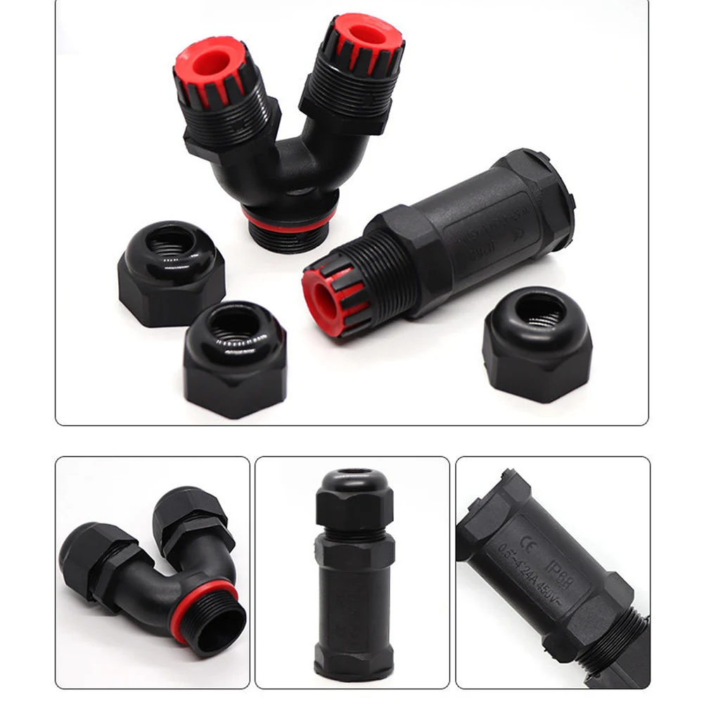 

5pcs Y-Type Waterproof Wire Connector 5 Cores Socket Connector For Outdoor Dustproof Moisture-proof UV-resistant Nylon Connector