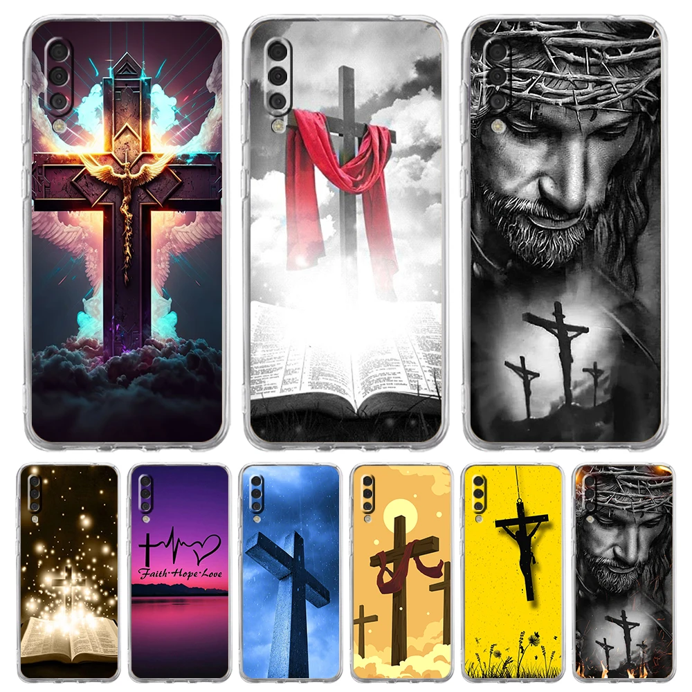 

Faith Christian Religious Jesus Clear Transparent Phone Case for Samsung Galaxy A12 A50 A52 A70 A40 A10 A20 A30 A02 A03S A04 Bag