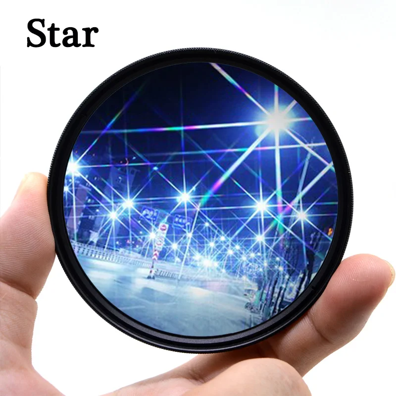 KnightX Effects Star Filter Line 52mm 55mm 58mm 67mm 77mm Camera Lens Filter For Canon Eos Sony Nikon Photo Photography