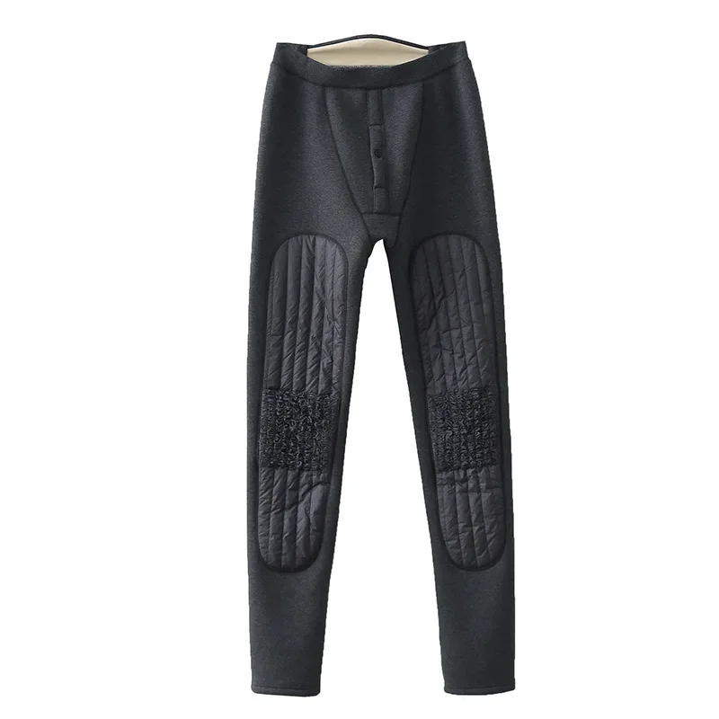 Berber Fleece Leggings 116CM Tall Men Warm Winter Outdoor Knee Windproof Thermal Underwear Plus Size 6XL Extra Long Johns Pants image 5