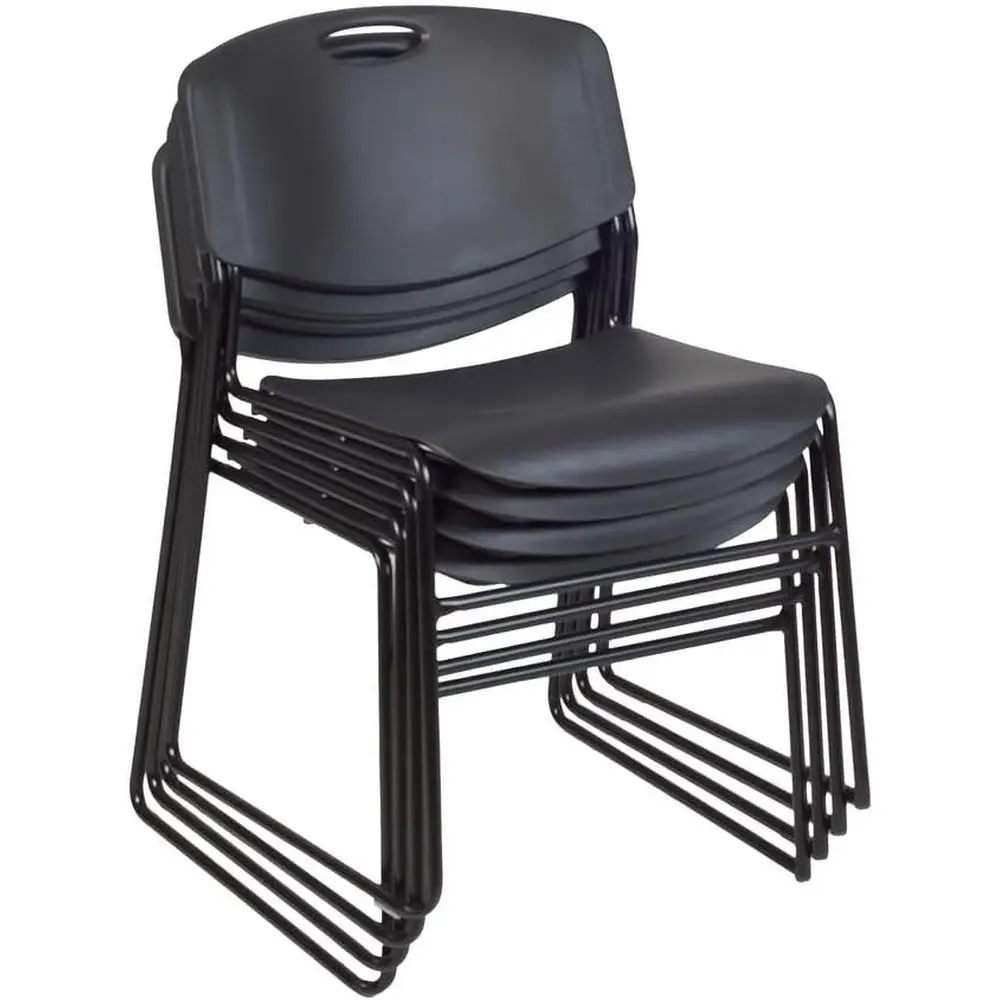 

Ультракомпактный прочный металлический складной стул с прочным пластиковым сиденьем — идеально подходит для офисов, учебных классов и мероприятий (черный, 4 шт.)