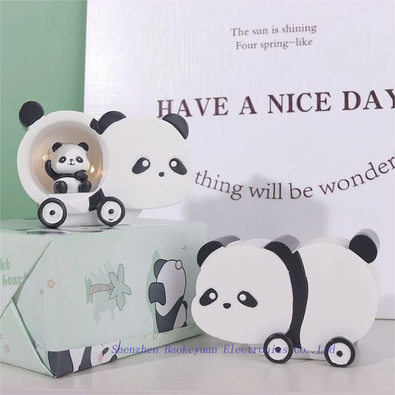 Criativo Cute Panda Night Light, Decoração Desktop