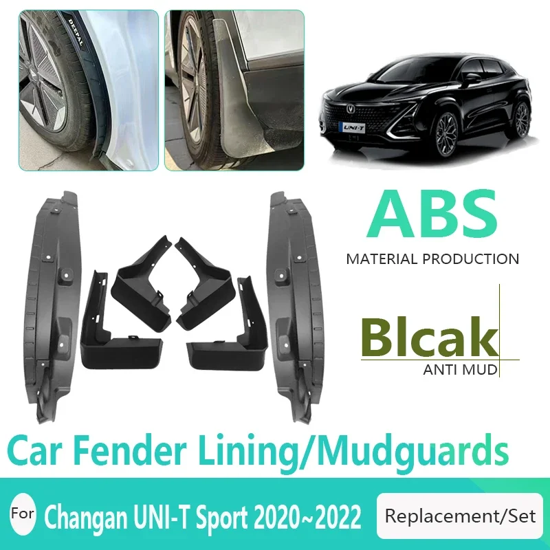 

For Changan UNI-T UNIT Sport 2020 2021 2022 Car Mud Guards Front Rear Fender Antifreeze Wheel Inner Mudguard Mudflap Accessories